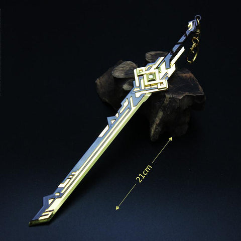 Golden sword keychain